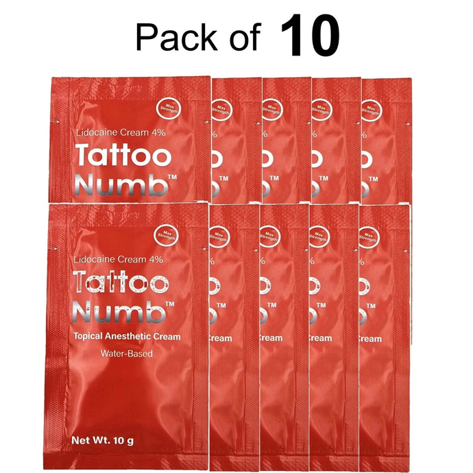 10 Pack 10g TATTOONUMB® Topical Numbing Cream