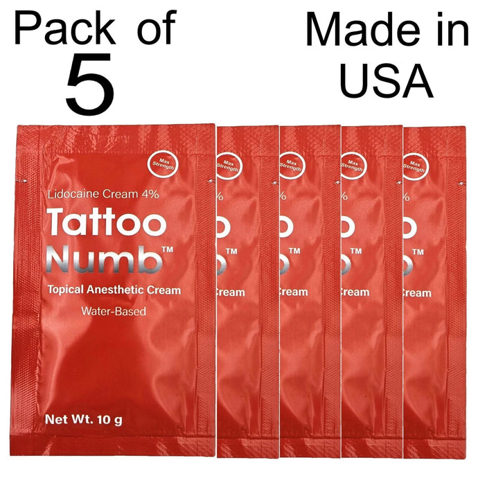 5 Pack 10g TATTOONUMB® Topical Numbing Cream