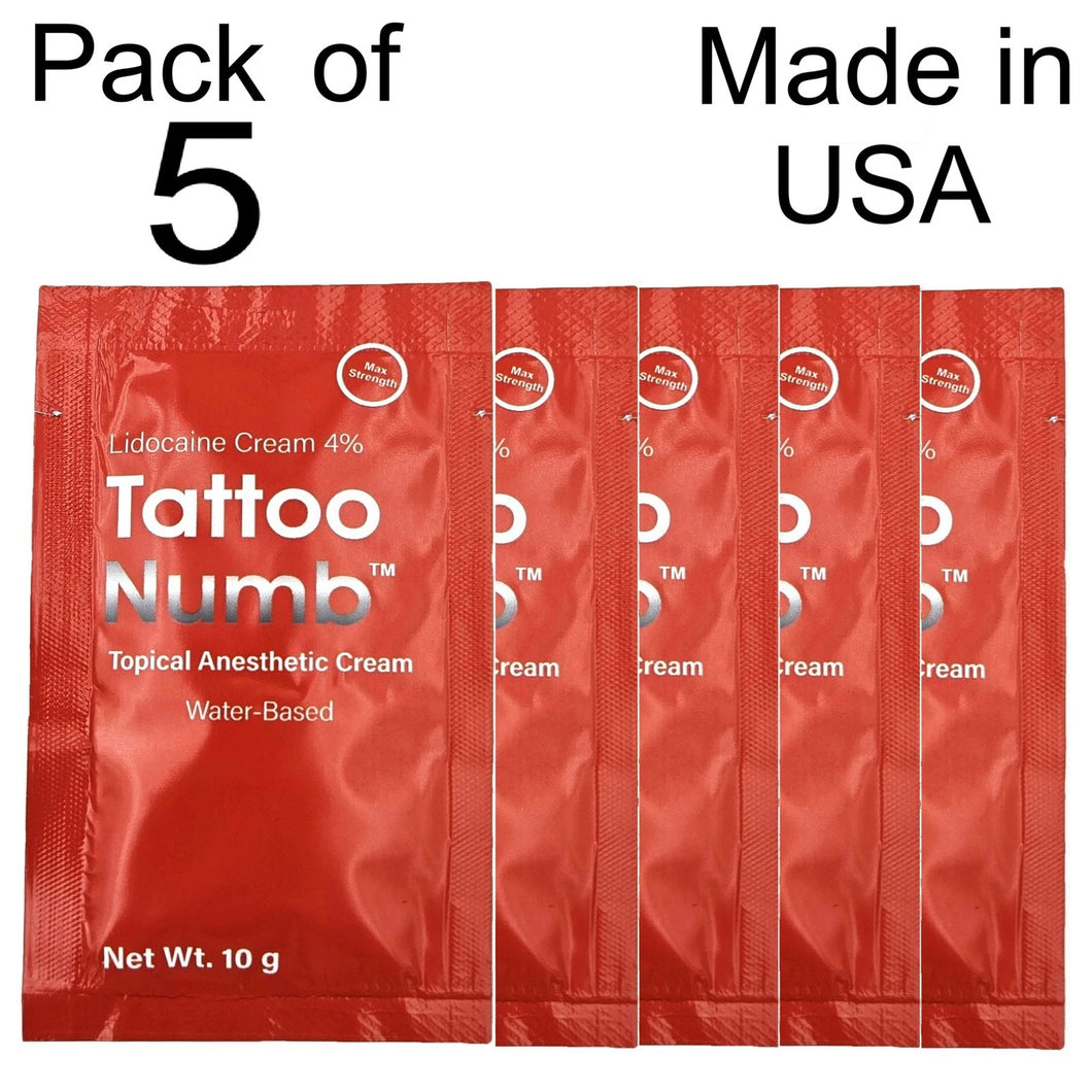5 Pack 10g TATTOONUMB® Topical Numbing Cream