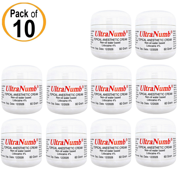 10 Jar x 60g ULTRANUMB® Topical Numbing Cream