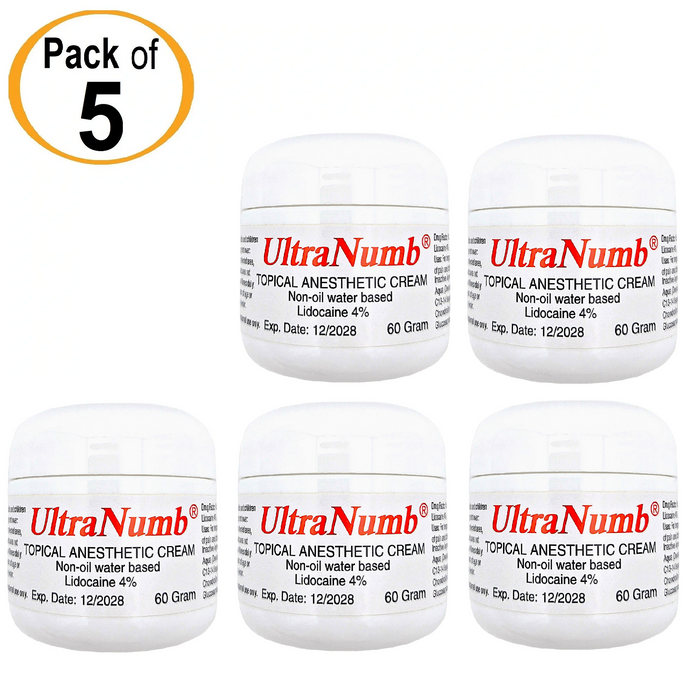 5 Jar x 60g ULTRANUMB® Topical Numbing Cream