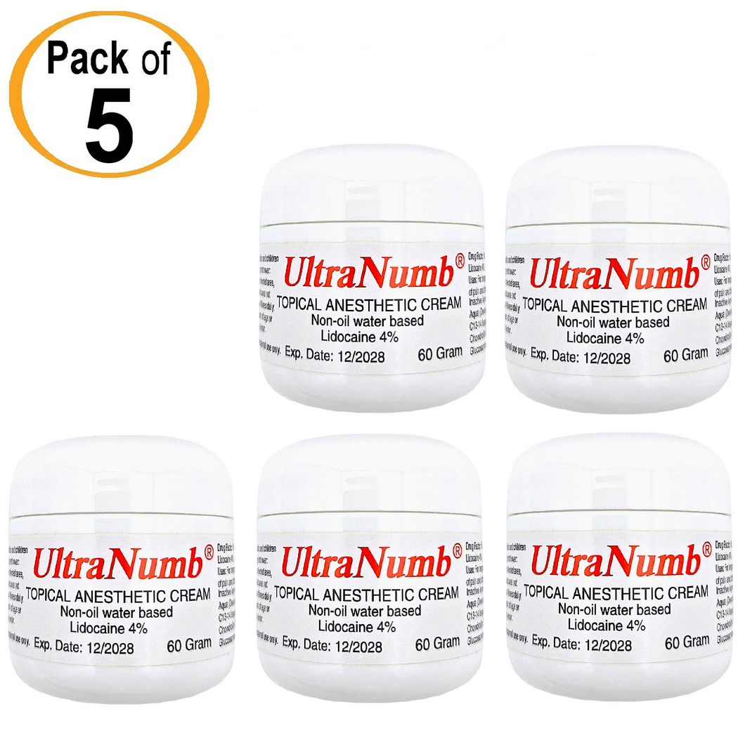 5 Jar x 60g ULTRANUMB® Topical Numbing Cream