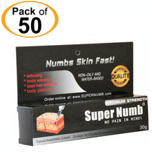 50 Tubes x 30g SUPER NUMB® Topical Numbing Cream