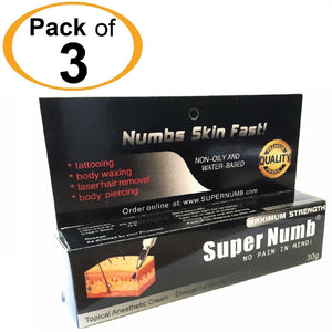 3 Tubes x 30g SUPER NUMB® Topical Numbing Cream