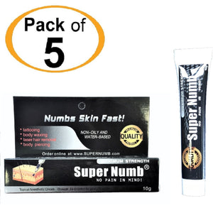5 Tubes x 10g SUPER NUMB® Topical Numbing Cream
