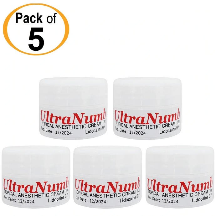 5 Jars x 10g ULTRA NUMB® Topical Numbing Cream