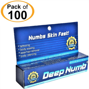100 Tubes x 10g DEEP NUMB® Topical Numbing Cream